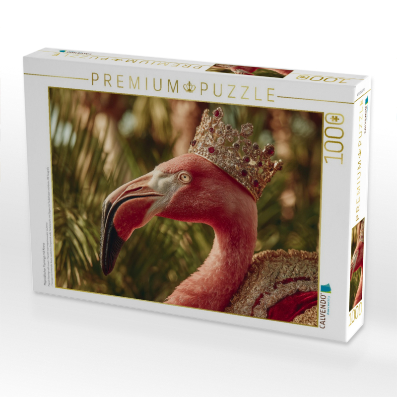 Majestätischer Flamingo mit Krone