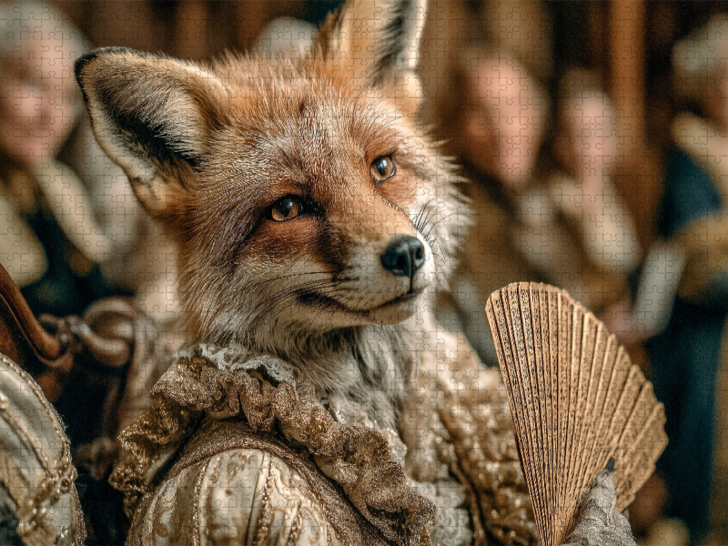 Königlicher Fuchs mit Fächer