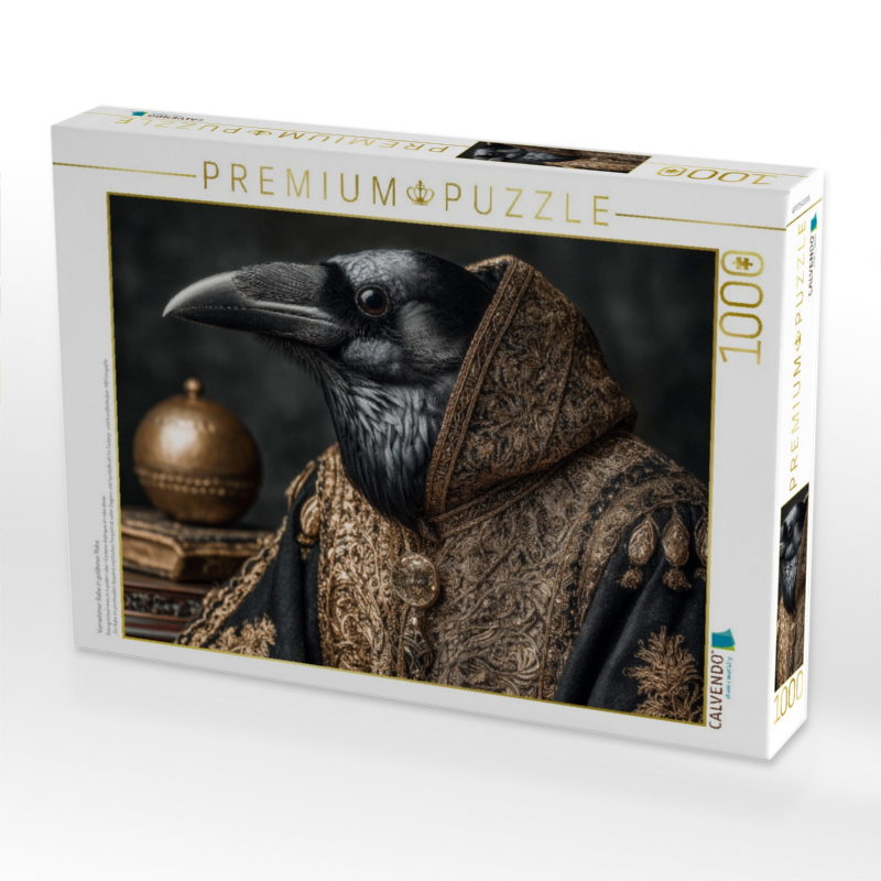 Vornehmer Rabe in goldener Robe