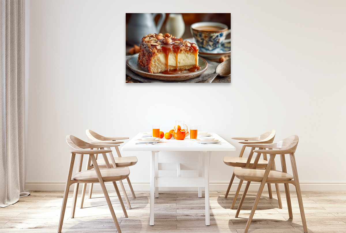 Bienenstich Bild mit Mandeln und cremiger Füllung