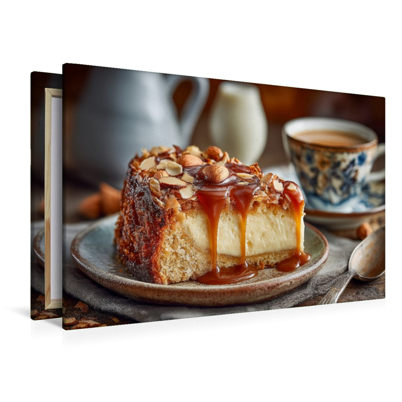 Bienenstich Bild mit Mandeln und cremiger Füllung