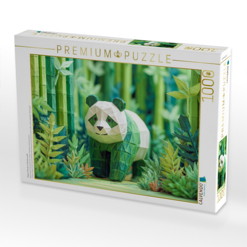 Origami Panda im Bambuswald