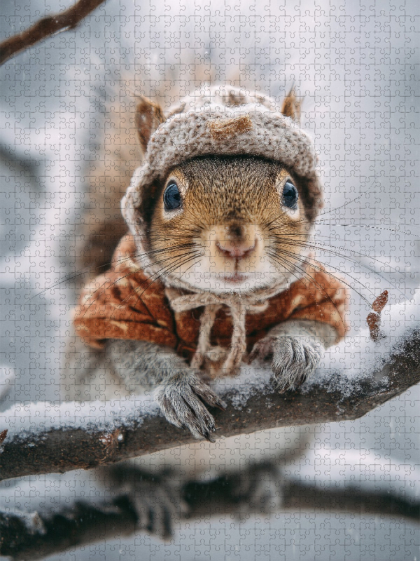 Eichhörnchen im Winter