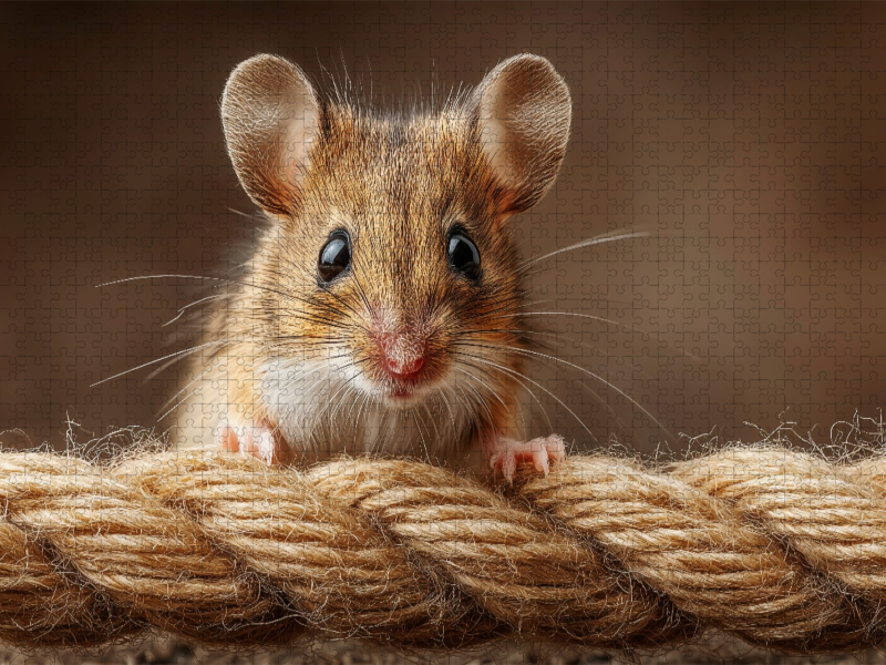 Süße Maus auf Seil