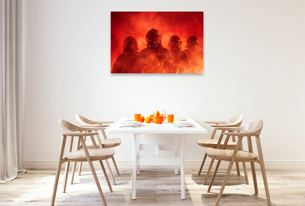 Feuerwehrmänner im Feuer