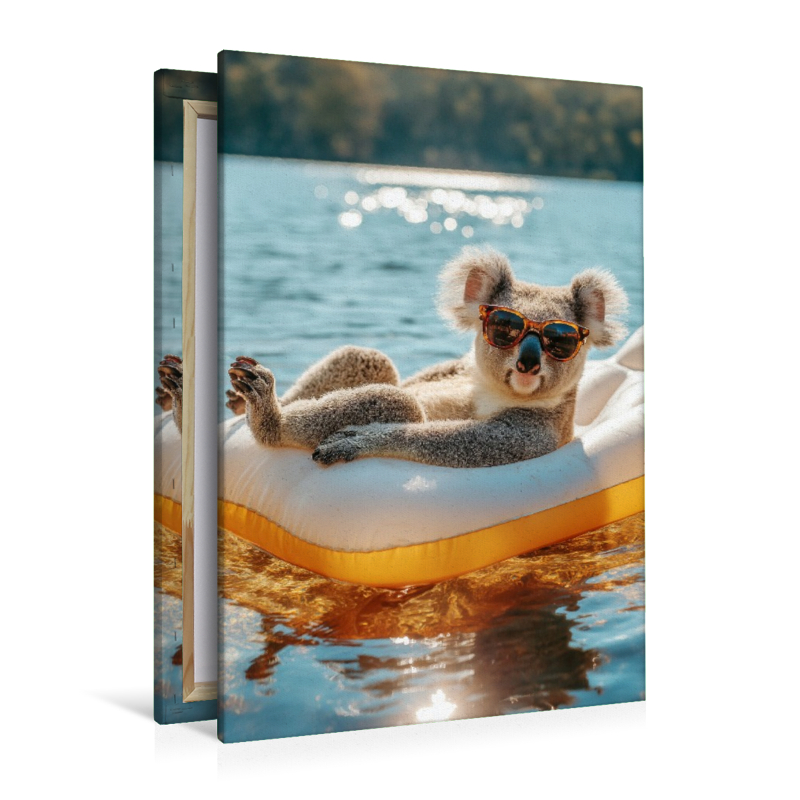 Koala mit Sonnenbrille im Schwimmring