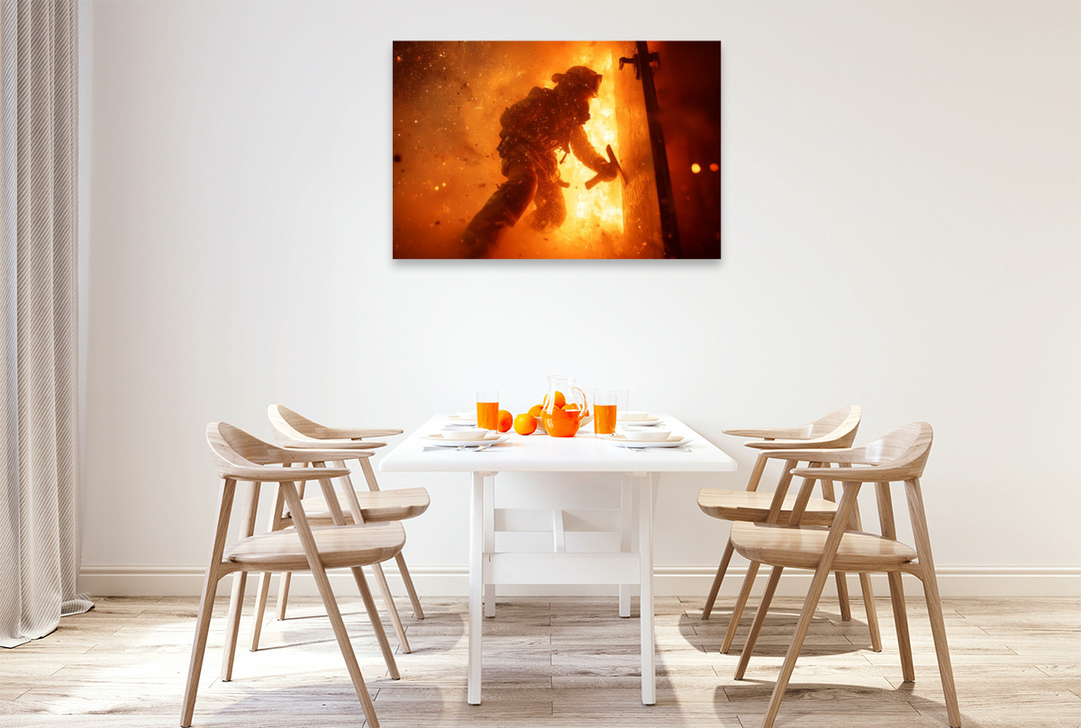 Feuerwehrmann im Feuer