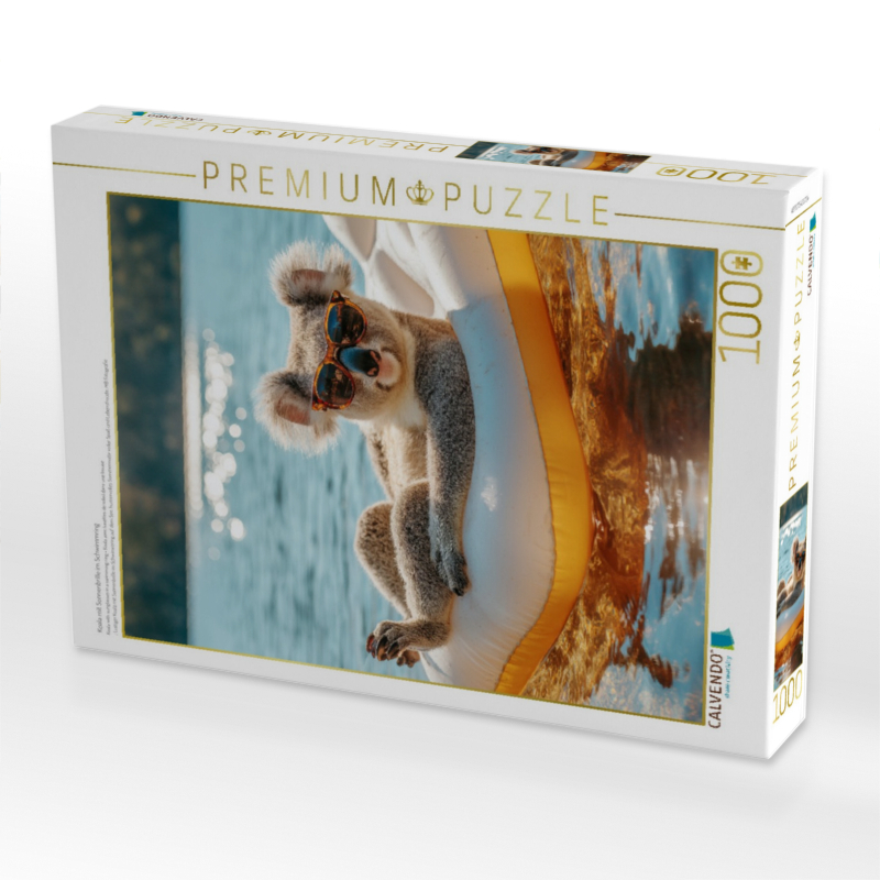 Koala mit Sonnenbrille im Schwimmring