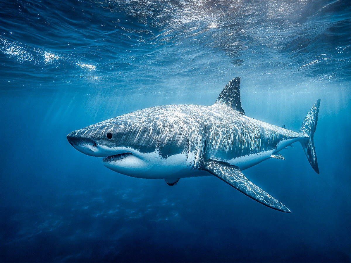 Weißer Hai im Ozean