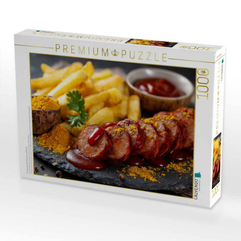 Currywurst mit Pommes und Sauce
