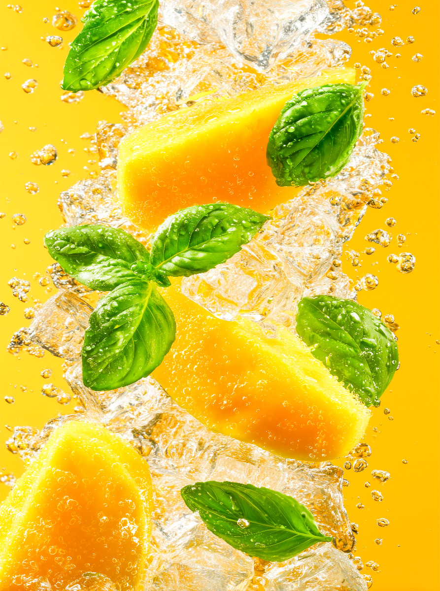 Mango Basilikum Erfrischung