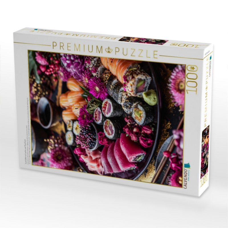 Sushi Bild mit Lachs und Thunfisch