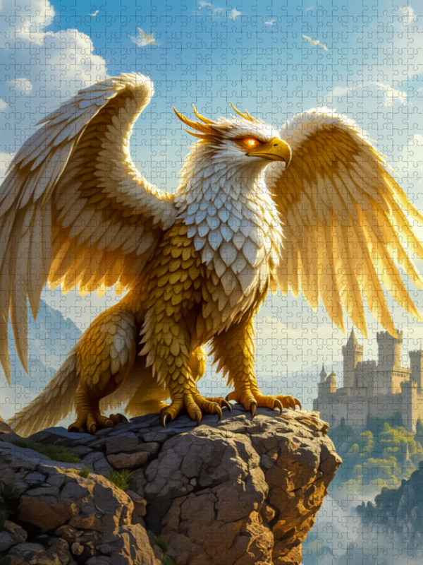 Greif, ein Mischwesen aus Adler und Löwe