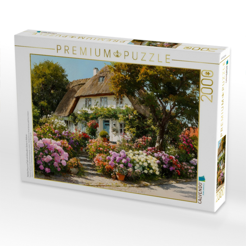 Reetdachhaus auf Sylt mit blühendem Garten in Keitum