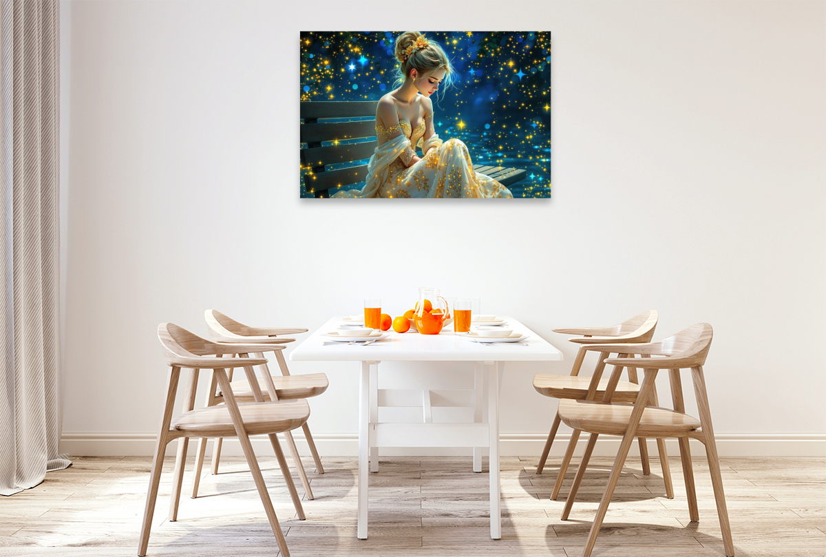 Titelbild aus dem Kalender Lichtgeflüster - Frau auf Bank