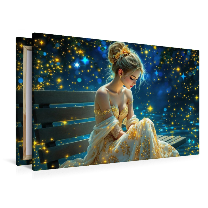 Titelbild aus dem Kalender Lichtgeflüster - Frau auf Bank