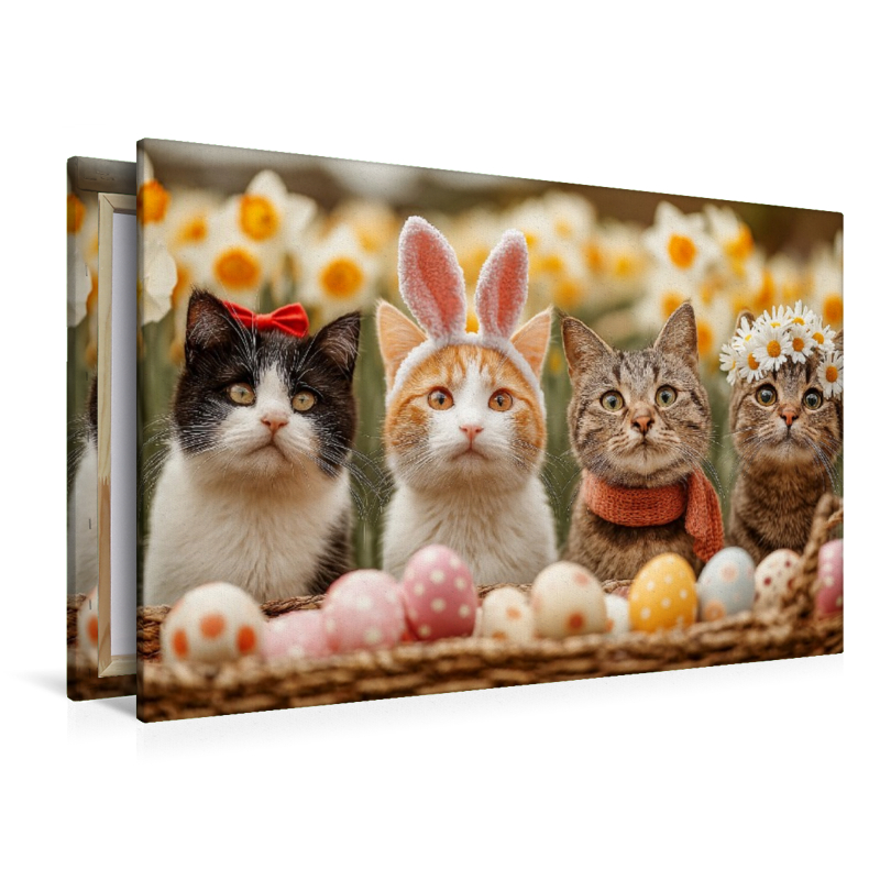 Süße Katzen zu Ostern mit Osterhasenohren