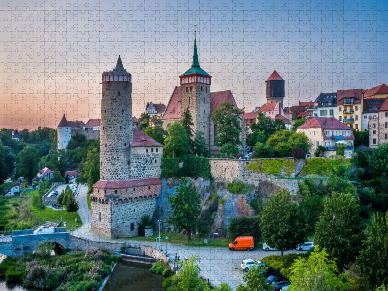 Bautzen - Alte Wasserkunst, Michaeliskirche und Wasserturm