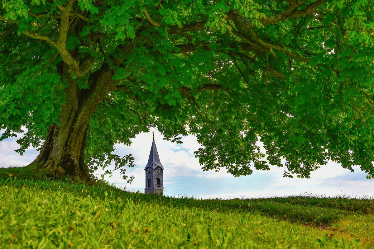 Neugieriger Kirchturm