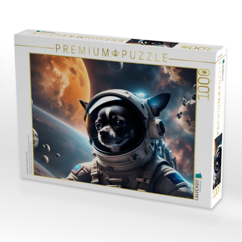 Chihuahua Raumfahrer im All