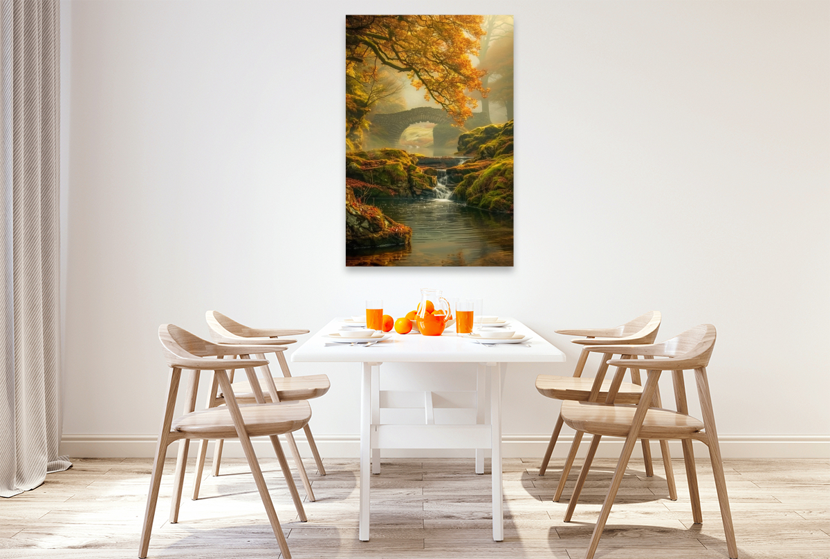 Das Knistern der Blätter, der Wind singt sein Lied, im Herbstwald, wo die Zeit stillstehen blieb