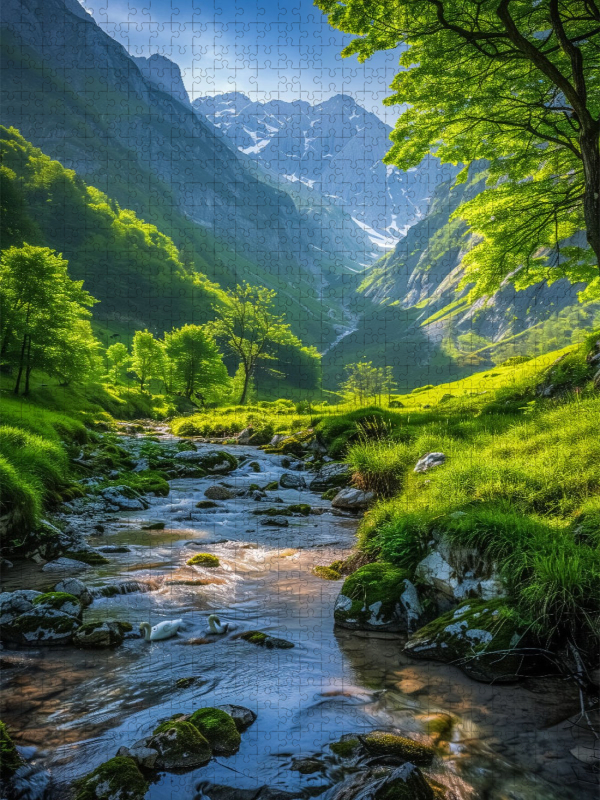 Zwischen Knospen und Grün, erwacht das Leben im Sonnenschein