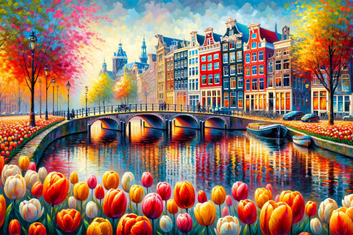 Amsterdams Frühlingserwachen: KI-Kunst in voller Blüte