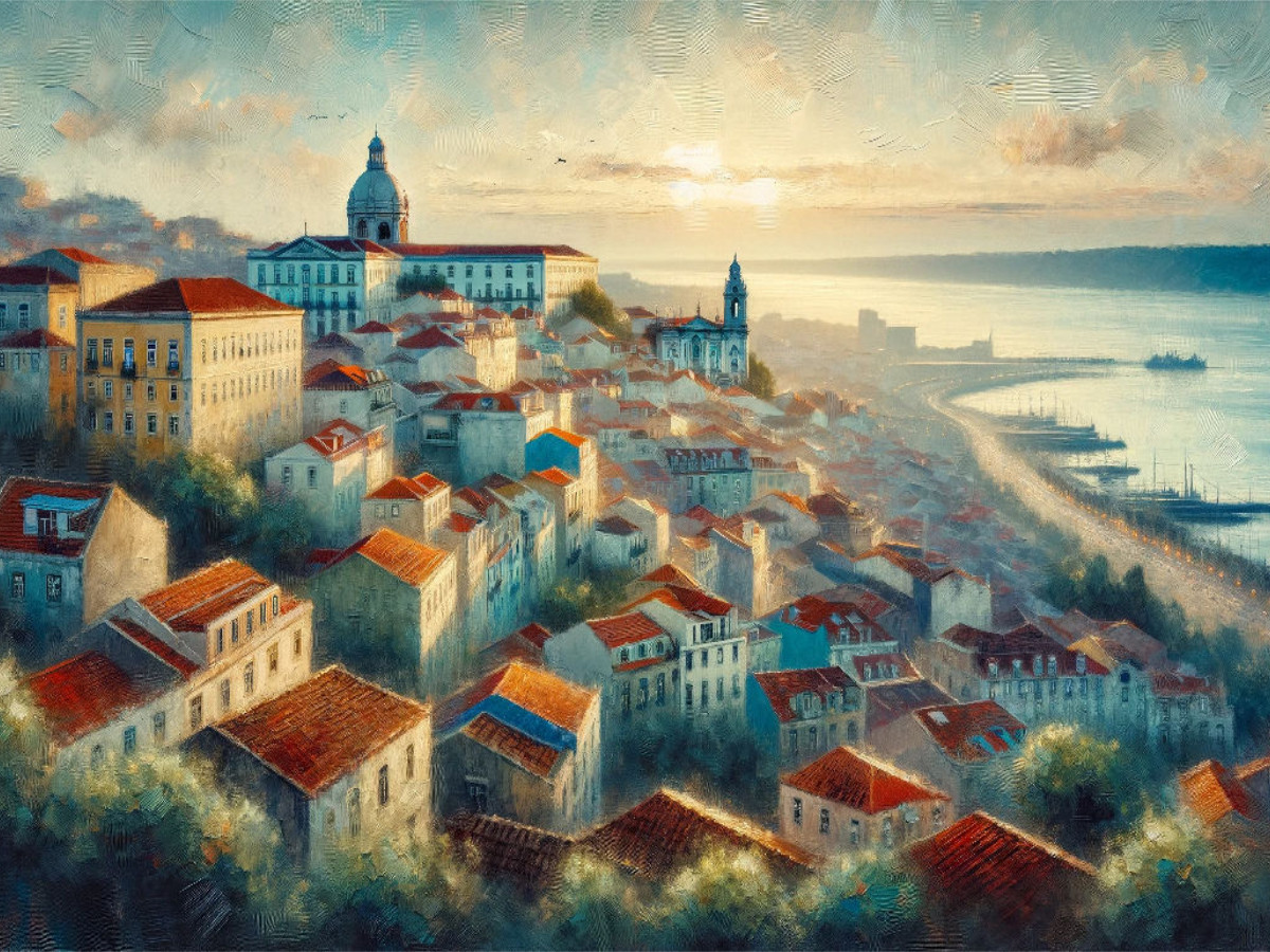 Lissabons sanfte Dämmerung: Eine KI-gemalte Ode an die Stille