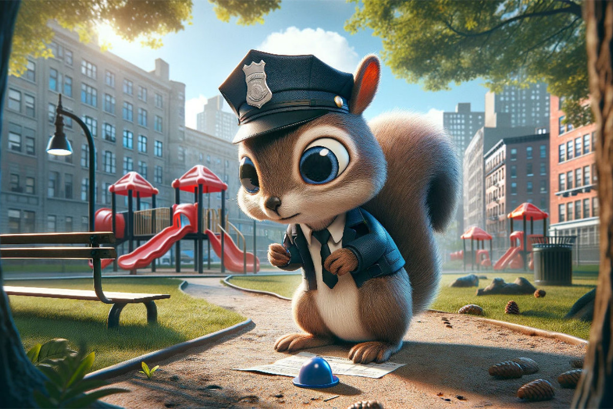 Ordnungshüter des Spielplatzes: Das fleißige Eichhörnchen und sein Polizeibericht