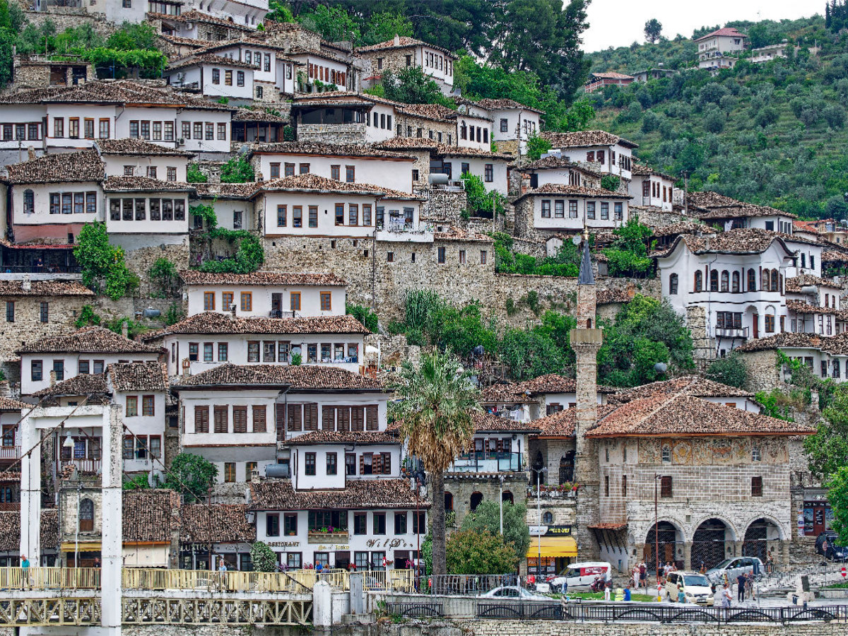 Weisse Häuser in Berat