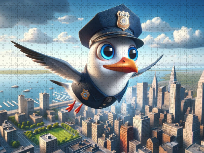 Über den Dächern der Gerechtigkeit: Die Möwenpolizei wacht über die Stadt