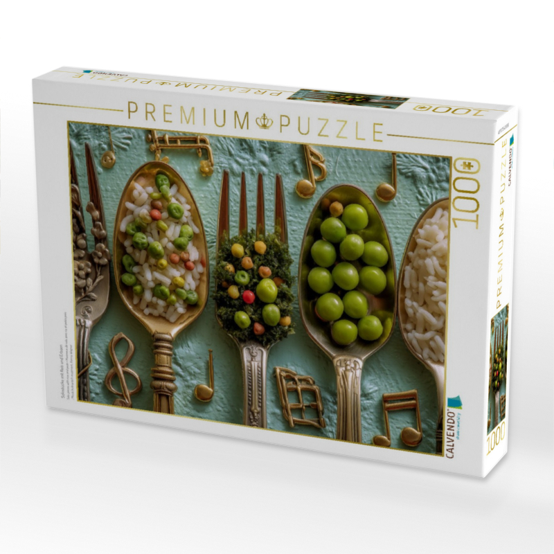 Solostücke mit Reis und Erbsen