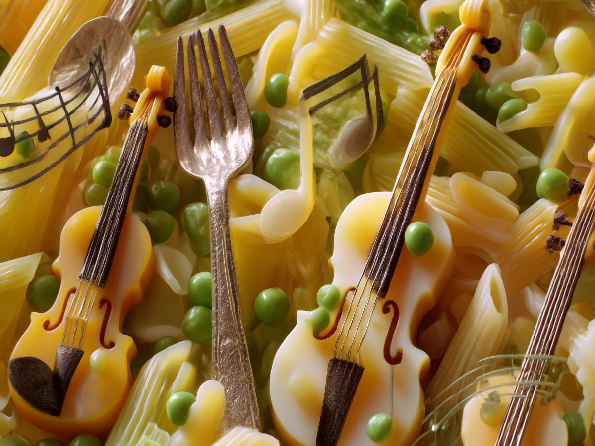 Gitarrenklänge und Nudelmusik