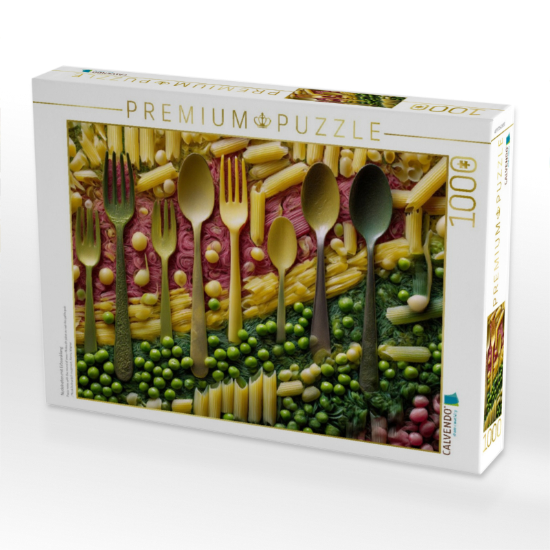 Nudelnoten mit Erbsenklang