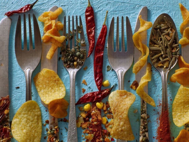 Harmonie mit Chips und Chili