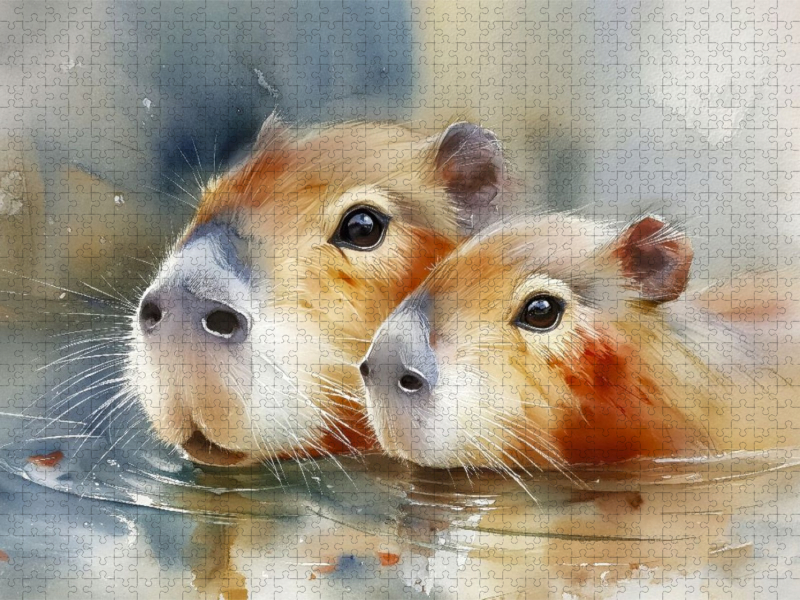 Neugier mit nassen Schnurrhaaren