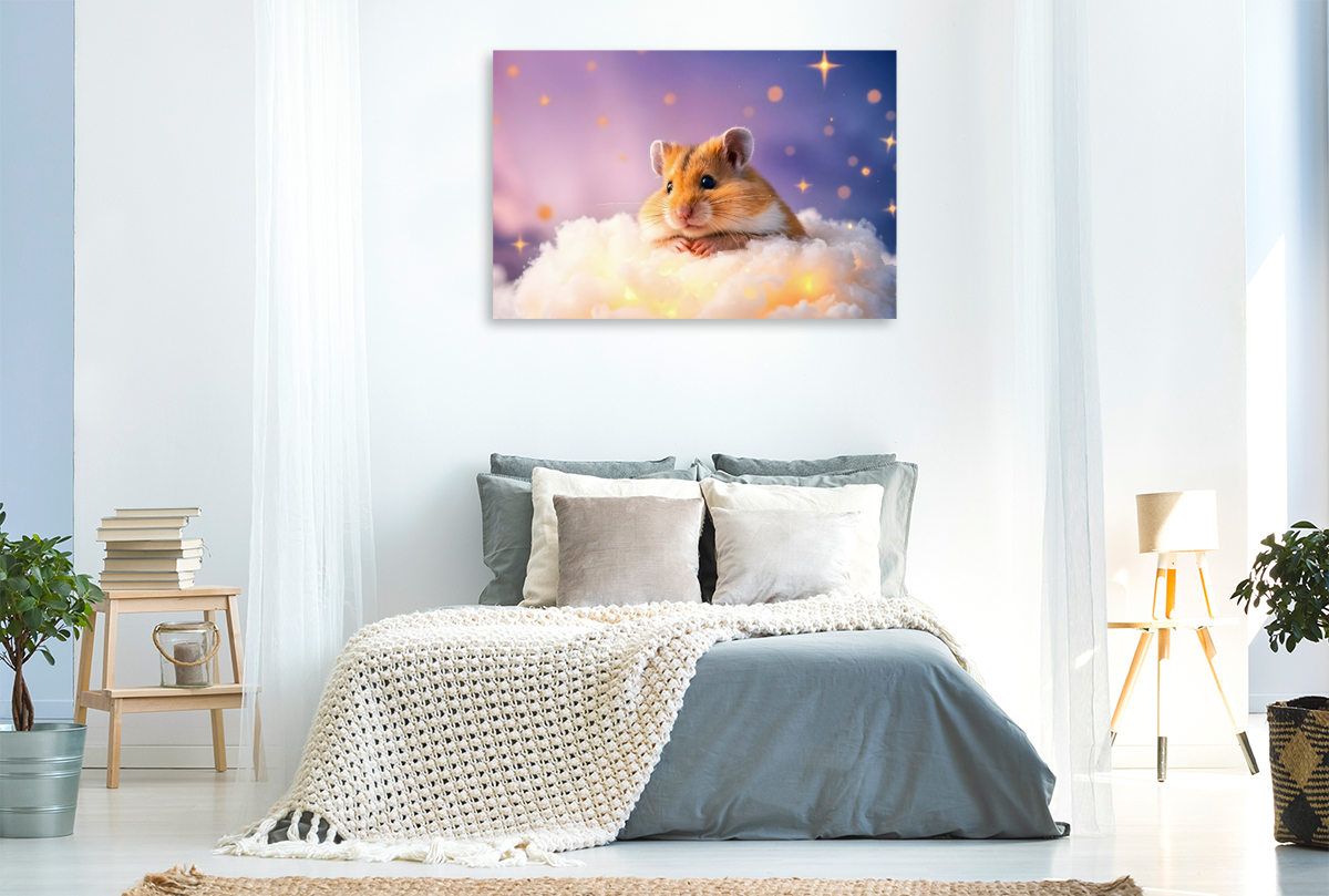 Hamsters Wolkenbett unter Sternen