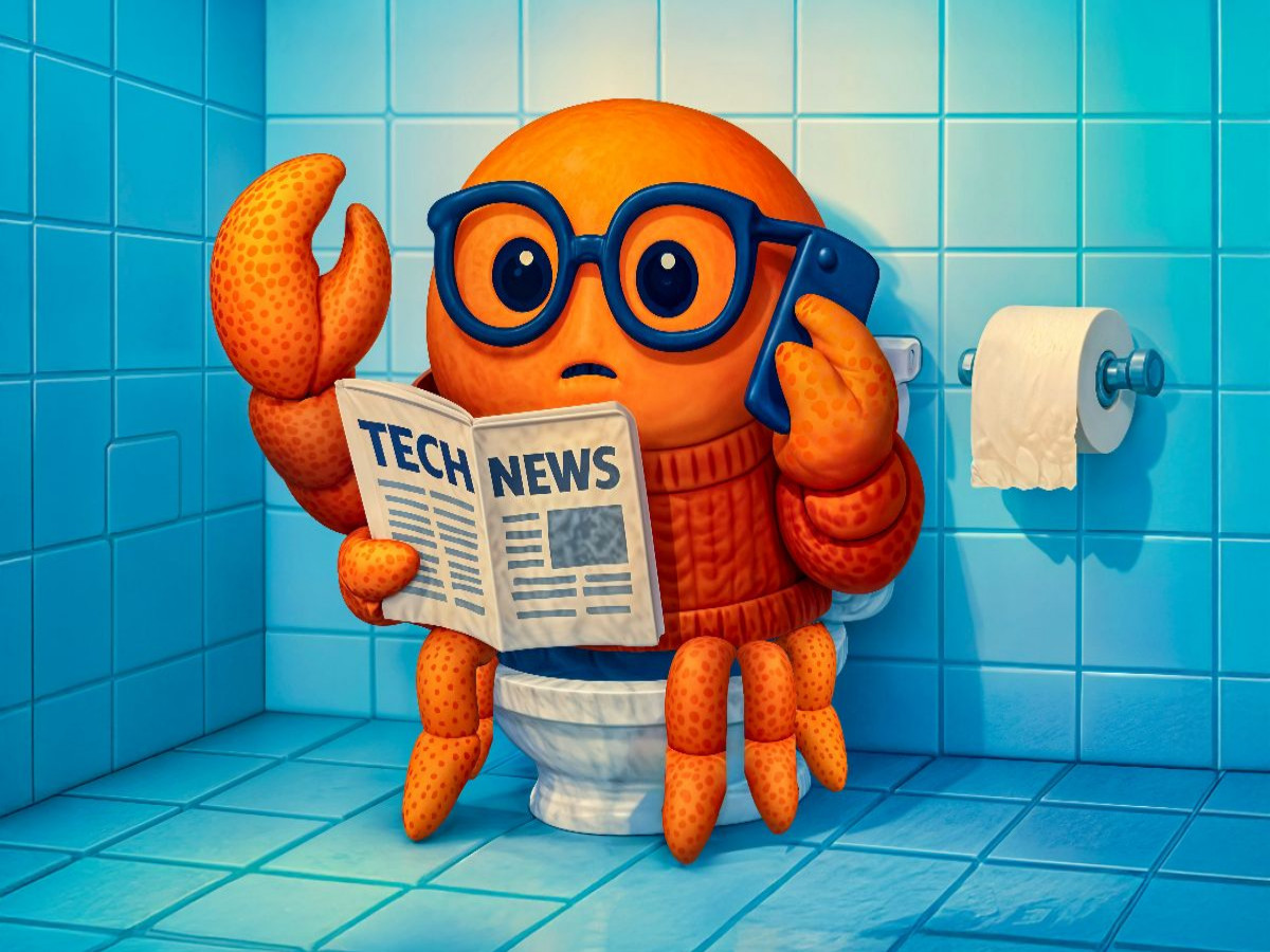 Agentenkrabbe liest Tech‑News und telefoniert heimlich