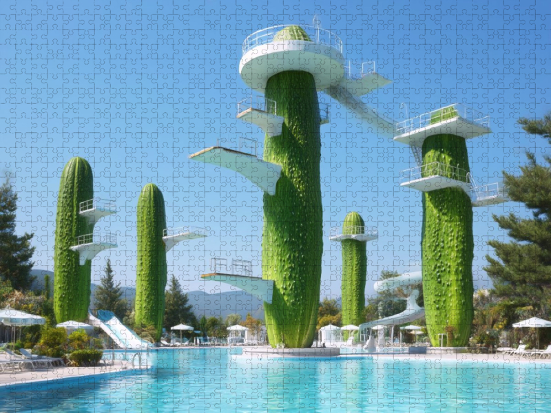 Salatgurken als Sprungtürme