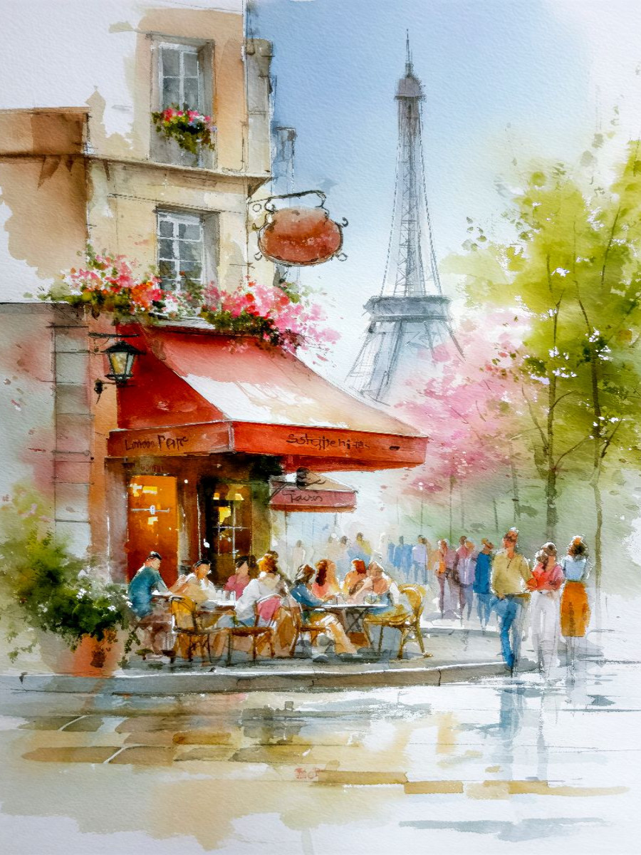 Ein belebtes und beliebtes Straßencafé