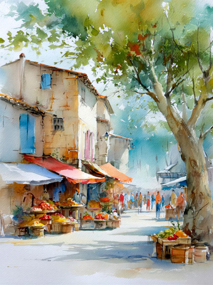 Samstagmorgenmarkt mit frischen Köstlichkeiten