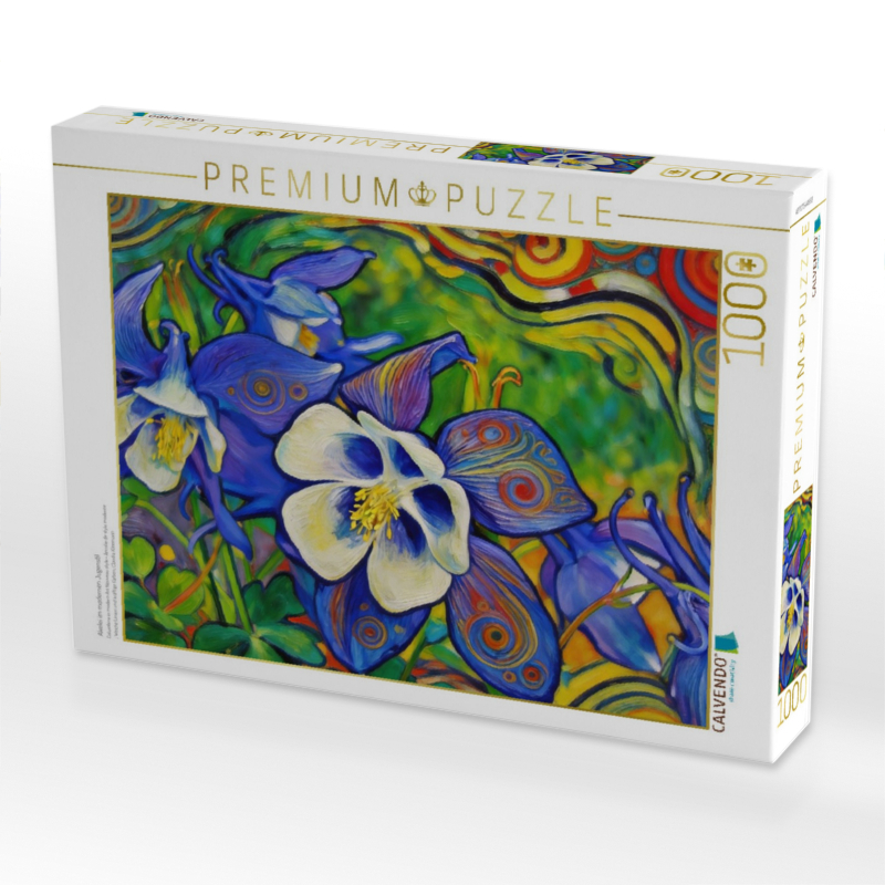 Akelei im modernen Jugenstil