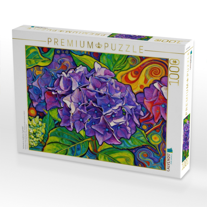 Hortensie im modernen Jugendstil