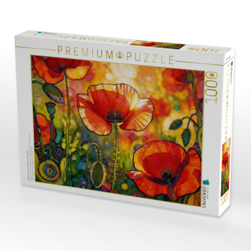 Klatschmohn im modernen Jugendstil