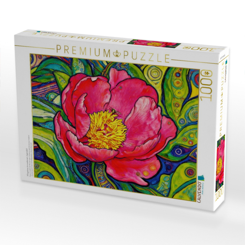 Pfingstrose im modernen Jugendstil