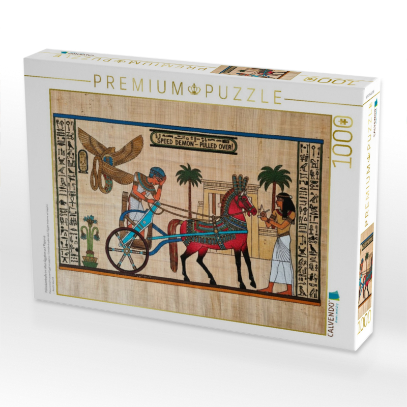 Polizeikontrolle im alten Ägypten auf Papyrus