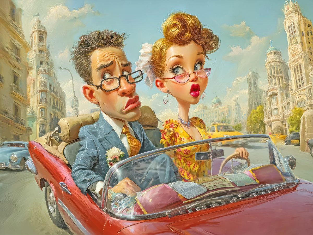 Amüsante Karikaturen