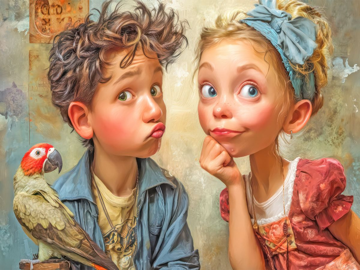 Amüsante Karikaturen