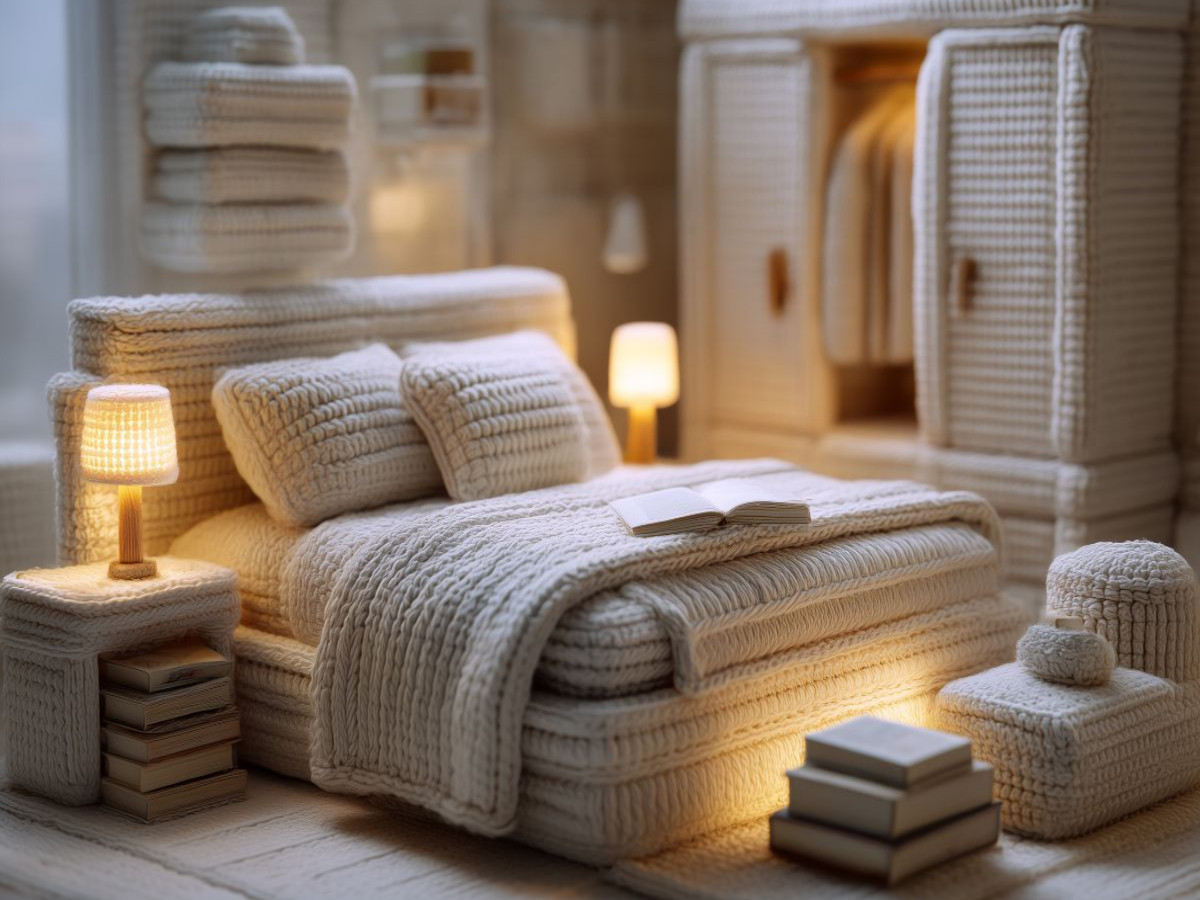 Schlafzimmer aus Wolle