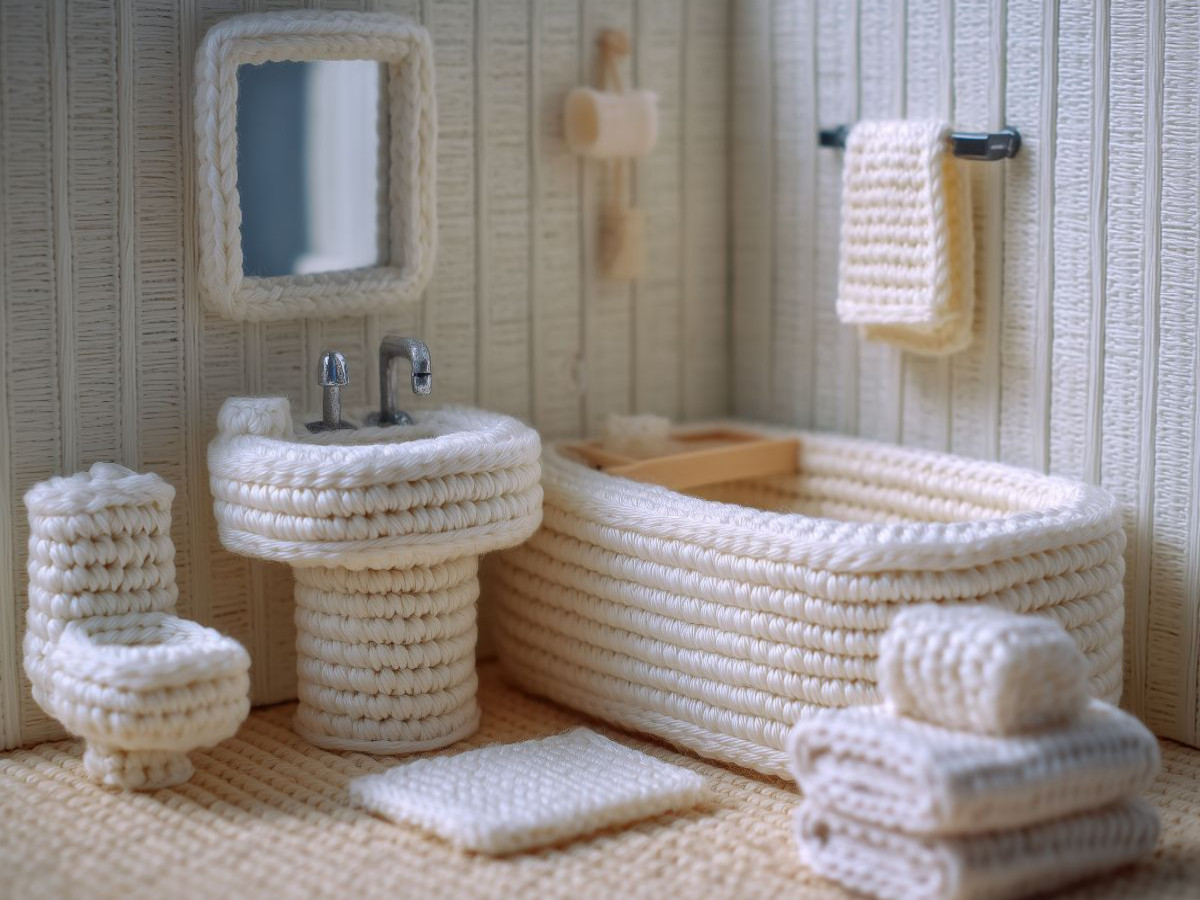 Badezimmer aus Wolle